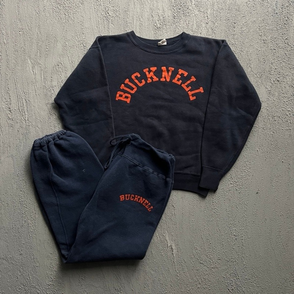 Vintage Bucknell University Champion Sweatshirt Small Blue 1960s SET Running Man